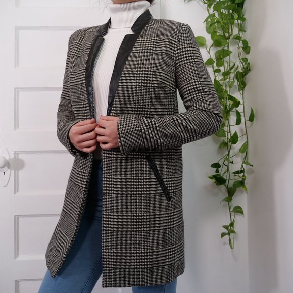 Minimalist gingham suit coat - Picture 1 of 12
